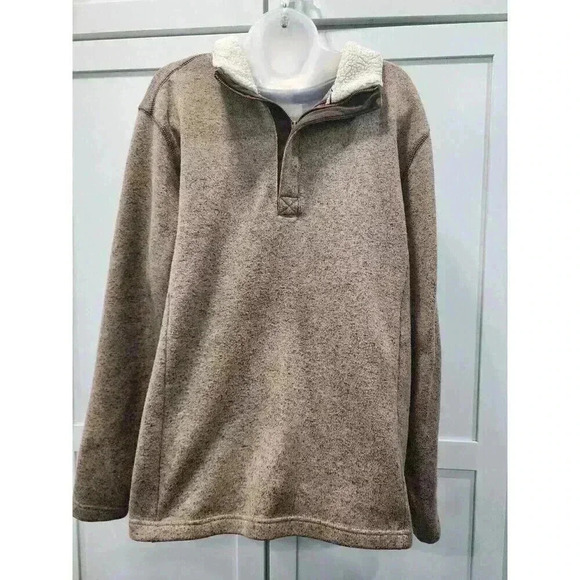 Weatherproof Other - Weatherproof Vintage Quarter Zip Sweater XL Sherpa Fleece Collar Brown